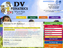 Tablet Screenshot of dvpediatrics.com